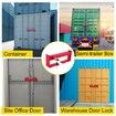 Heavy Duty Cargo Door Lock Shipping Container Lock with 2 Keys 9.84"-17.32" Locking Distance for Semi Trailer Trucks and Containers - Bright Red Powder