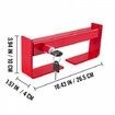 Heavy Duty Cargo Door Lock Shipping Container Lock with 2 Keys 9.84"-17.32" Locking Distance for Semi Trailer Trucks and Containers - Bright Red Powder