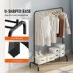 Clothes Rack Heavy Duty Clothing Garment Rack with Hanging Rod and Bottom Storage Area Clothing Rack for Bedroom Guest Room