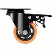 Caster Wheels 76.2 mm Swivel Plate Casters Set of 4 with Security A/B Locking No Noise PVC Wheels Heavy Duty 113 kg Load Capacity Per Caster