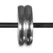 Double Rod Curtain Rods 36-72 inches(3-6ft) Adjustable Length Black Double Curtain Rods with Cap Finials 1" and 3/4" Diameter Double Window Drapery Rod