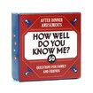 Family Card Game After Dinner Amusements How Well Do You Know Me? 50 Question Cards for Family Gatherings