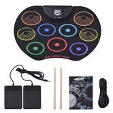 Color Hand Winding Drum Kit for Beginners Hand Winding Electronic Drum with Percussion USB Pedal Set for Kids