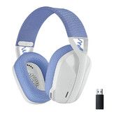 G435 Gaming Headset, Lightweight, built in mics, 18h battery, compatible with Dolby Atmos, PC, PS4, PS5, Mobile, White