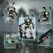 Titan Mecha Robot Building Kit, Vanguard Class Game Mech Action Figure with Stable Pedestal Model Toy, Compatible with Lego for Age 3 Up, 528 PCS