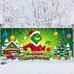 Christmas Garage Door Decorations Banner Cover, 400x180CM Large Backdrop Outdoor, Merry Xmas Holiday Decor