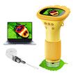 Kids Portable Microscope with 2 Inch Screen 200x Zoom Mini Digital Handheld Magnifying Glass Camera,Christmas Gifts for Age 3+(Yellow)