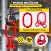 Chain Sling 9/32" X 10' Engine Lift Chain G80 Alloy Steel Engine Chain Hoist Lifts 3 Ton with 4 Leg Grab Hooks and Adjuster