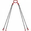 Chain Sling 9/32" X 10' Engine Lift Chain G80 Alloy Steel Engine Chain Hoist Lifts 3 Ton with 4 Leg Grab Hooks and Adjuster