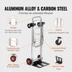 Aluminum Hand Truck 2 in 1 181 kg Max Load Capacity Heavy Duty Industrial Convertible Folding Hand Truck and Dolly Utility Cart Converts from Hand Truck