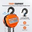 Manual Chain Hoist 1/2 Ton 1100 lbs Capacity 10 FT Come Along G80 Galvanized Carbon Steel with Double-Pawl Brake Auto Chain Leading & 360 degree Rotation