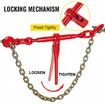 Chain Binder 10-13 mm Ratchet Load Binder 4.18 t Capacity Ratchet Lever Binder with G70 Hooks Adjustable Length Ratchet Chain Binder for Tie Down Hauling