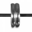 Double Rod Curtain Rods 72-144 inches(6-12ft) Adjustable Length Black Double Curtain Rods with Cap Finials 1" and 3/4" Diameter Double Window Drapery Rod