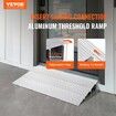 Door Threshold Ramp 3" Rise 800 lbs Load Capacity Door Ramp for Wheelchairs Aluminum Threshold Ramp for Doorways Adjustable Modular Threshold Ramp