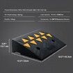 Rubber Curb Ramp 2 Pack 12.7 cm Rise Height Heavy-Duty 15 tons Load Capacity Threshold Ramps Driveway Ramps with Stable Grid Structure