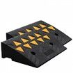 Rubber Curb Ramp 2 Pack 12.7 cm Rise Height Heavy-Duty 15 tons Load Capacity Threshold Ramps Driveway Ramps with Stable Grid Structure