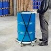 250 L Heavy Duty Drum Dolly 567 kg Load Capacity Barrel Dolly Cart Drum Caddy Non Tipping Hand Truck Capacity Dollies with Steel Frame 5 Casters Wheel