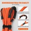 25.4 mm x 6.1 m Kinetic Recovery Tow Rope 17237 kg Heavy-Duty Off Road Snatch Strap Extreme Duty 30% Elasticity Energy Snatch Strap