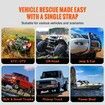 25.4 mm x 6.1 m Kinetic Recovery Tow Rope 17237 kg Heavy-Duty Off Road Snatch Strap Extreme Duty 30% Elasticity Energy Snatch Strap