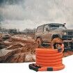 25.4 mm x 6.1 m Kinetic Recovery Tow Rope 17237 kg Heavy-Duty Off Road Snatch Strap Extreme Duty 30% Elasticity Energy Snatch Strap