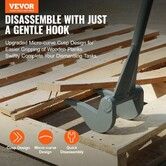 Pallet Buster 50'' Carbon Steel Handle Wrecking Pry Bar 2000 lbs Weight Capacity Heavy Duty Deck Board Removal Tool Multipurpose Demolition Bar