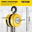 Chain Hoist Chain Block 1 T Capacity 6 M Lift Steel Construction Yellow