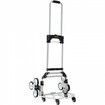 Stair Climbing Cart 100 kg Load Capacity Foldable Hand Truck with 82-116cm Adjustable Handle Height 4 Universal Wheels & 2 Elastic Ropes Multipurpose Dolly