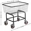 Wire Laundry Cart Wire Laundry Basket 4.5 Bushel Heavy Duty w/ 5'' Wheels