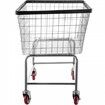 Wire Laundry Cart Wire Laundry Basket 4.5 Bushel Heavy Duty w/ 5'' Wheels