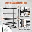 Storage Shelving Unit Garage Storage Rack 5-Tier Adjustable 907.2 kg Load