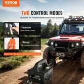 2-in-1 Electric Hoist Winch 500 kg Lifting Capacity 1500W Portable Power Winch Crane 7 m Lifting Height 4 m/min with Wired Remote Control for Garage