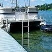 Dock Ladder Removable 5 Steps 227 kgs Load Capacity Aluminum Alloy Pontoon Boat Ladder with 3.1'' Wide Step & Nonslip Rubber Mat Easy to Install