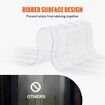 Strip Curtain 4572 cm Length x 20 cm Width x 2 mm Thickness Clear Ribbed PVC Curtain Strip Door Bulk Roll Plastic Door Strips for Doorways of Supermarket