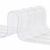 Strip Curtain 4572 cm Length x 20 cm Width x 2 mm Thickness Clear Ribbed PVC Curtain Strip Door Bulk Roll Plastic Door Strips for Doorways of Supermarket