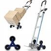 Stair Climbing Cart 250 kg Load Capacity Aluminum Hand Truck Dolly with Dual Handles Integrated Frame & Nonslip Rubber Wheels Multipurpose Stair Climber