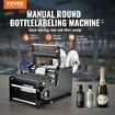 Manual Round Labeling Machine 15-20pcs/min Bottle Label Applicator for Round Bottles Adjustable Manual Round Bottle Labeler Suitable for Round Bottle