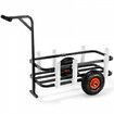 Beach Fishing Cart 91 kg Load Capacity Fish and Marine Cart with Two 275 mm Big Wheels Rubber Balloon Tires for Sand Heavy-Duty Steel Pier Wagon Trolley