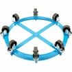 55 Gallon Heavy Duty Drum Dolly 2000lbs Load Capacity Barrel Dolly Cart Drum Caddy Non Tipping Hand Truck Capacity Dollies with Steel Frame 8 Casters