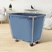 Basket Truck 12 Bushel Steel Canvas Laundry Basket 3\" Diameter Wheels Truck Cap Basket Canvas Laundry Cart Usually Used to Transport Clothes Store