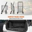 Folding Shopping Cart Jumbo Grocery Cart with Double Baskets 360 degree Swivel Wheels Heavy Duty Utility Cart 50 kg Large Capacity Utility Cart