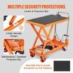 Hydraulic Lift Table Cart 330lbs Capacity 28.5" Lifting Height Manual Single Scissor Lift Table with 4 Wheels and Non-slip Pad Hydraulic Scissor Cart