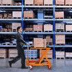 Hydraulic Lift Table Cart 330lbs Capacity 28.5" Lifting Height Manual Single Scissor Lift Table with 4 Wheels and Non-slip Pad Hydraulic Scissor Cart