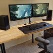 Wood Table Top 150 x 75 x 3.8 cm 150 kg Load Capacity Universal Solid One-Piece Maple Wood Desktop for Height Adjustable Electric Standing Desk Frame