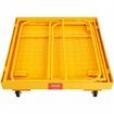 Forklift Safety Cage 544 kg Load Capacity 92 x 92 cm Folding Forklift Work Platform with Lockable Swivel Wheels Drain Hole and Device Chain Holds