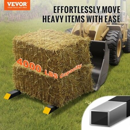 Clamp on Pallet Forks 4000lbs Tractor Forks 60" Heavy Duty Bucket Forks