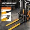 Pallet Fork Extensions 2130 mm Length 115 mm Width Heavy Duty Steel Fork Extensions for Forklifts 1 Pair Forklift Extensions Industrial Forklift Fork