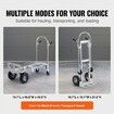 Aluminum Hand Truck 2 in 1 363 kg Max Load Capacity Heavy Duty Industrial Convertible Folding Hand Truck and Dolly Utility Cart Converts from Hand Truck