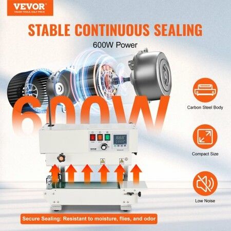 Continuous Bag Band Sealing Machine Vertical Band Sealer Carbon Steel