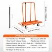 Drywall Cart 3000 LBS Panel Dolly Cart with 45.28" x 21.8" Deck and 5" Swivel Wheels Heavy-Duty Drywall Sheet Cart Handling Wall Panel Sheetrock Lumber