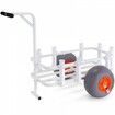 Beach Fishing Cart 136 kg Load Capacity Fish and Marine Cart with Two 330 mm Big Wheels PU Balloon Tires for Sand Heavy-Duty Aluminum Pier Wagon Trolley